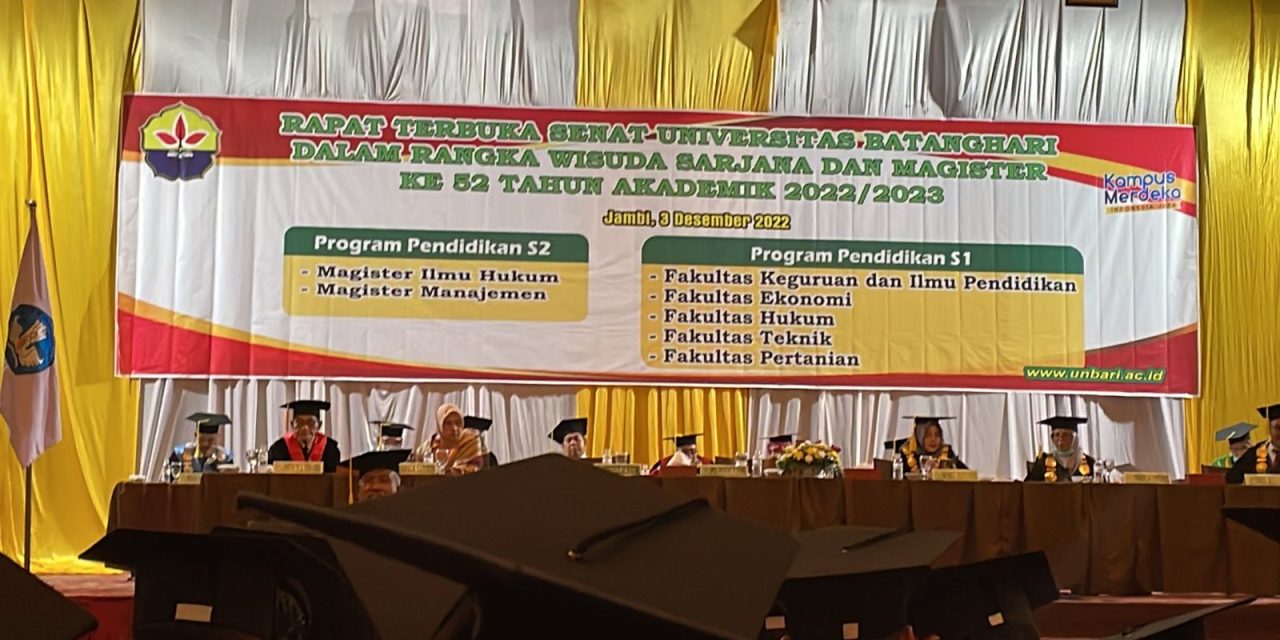 Universitas Batanghari, Jambi, Wisuda Sebanyak 491 Mahasiswa