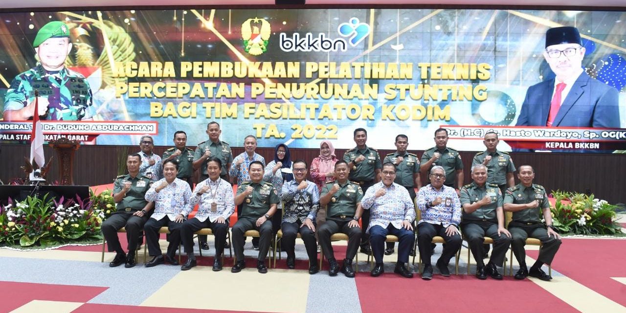 Percepat Penurunan Stunting, TNI AD Gelar Pelatihan Bagi Tim Fasilitator Kodim