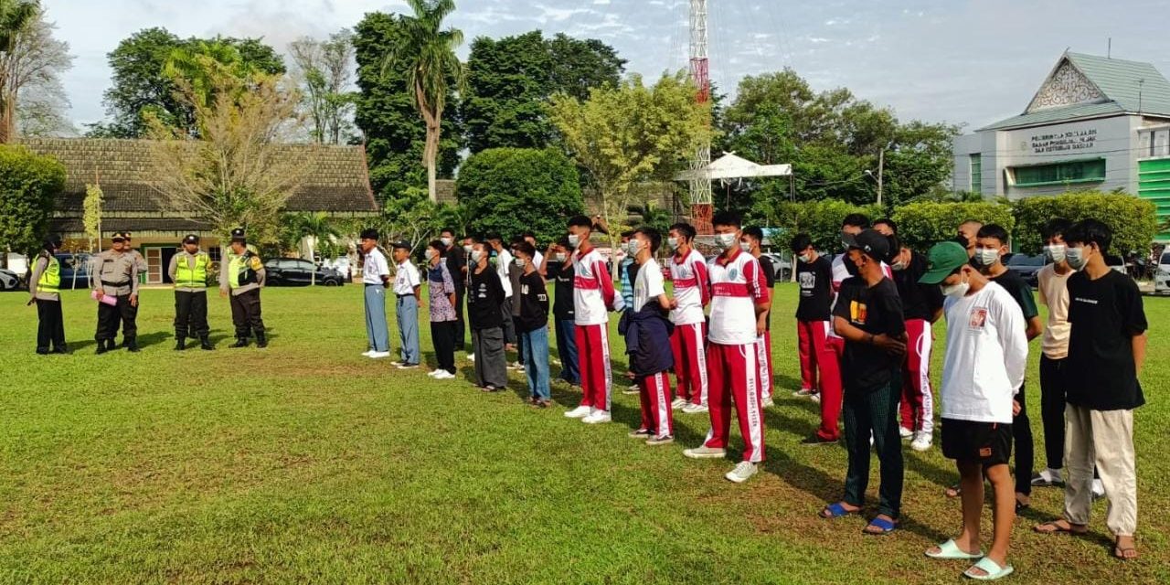 50 Orang Remaja Terindikasi Geng Motor Dibina di SPN Polda Jambi