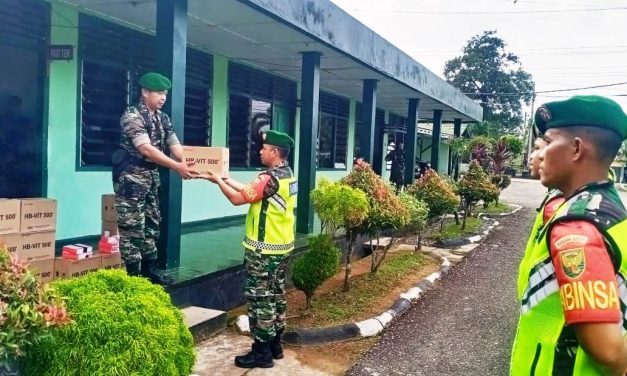 Kodim 0420/Sarko Distribusikan Vitamin HB-VIT 500 Kepada Para Babinsa