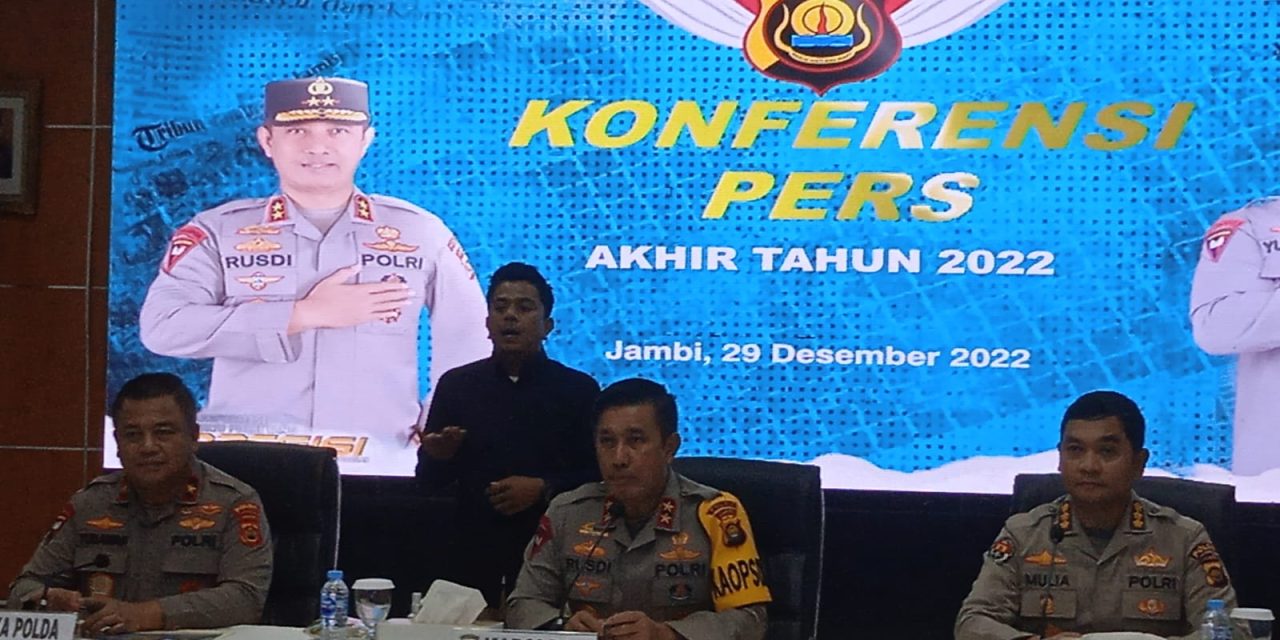 Konfrensi Pers Akhir Tahun 2022 Dipimpin oleh Kapolda Irjen Pol  Rusdianto