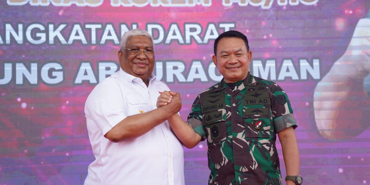 Tinjau Pembangunan di Korem 143/HO, Kasad : Wujud Kecintaan Masyarakat Kepada TNI AD