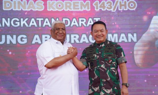 Tinjau Pembangunan di Korem 143/HO, Kasad : Wujud Kecintaan Masyarakat Kepada TNI AD