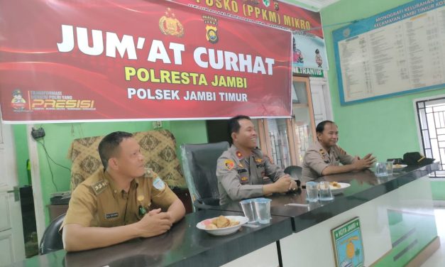 Tampung Keluhan Masyarakat, Polsek Jambi Timur Gelar Jumat Curhat