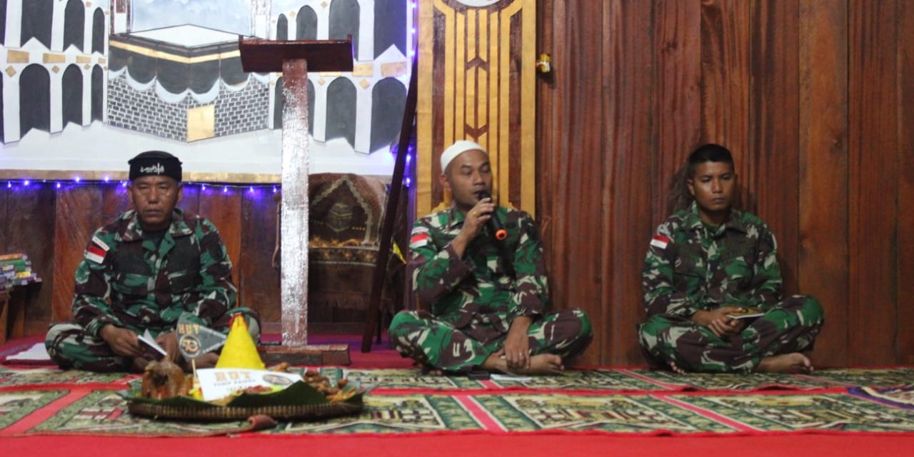 Doa bersama dan Ikrar Kesetiaan Warnai HUT Ke 70 Yonif Raider 142/KJ Di Penugasan Papua
