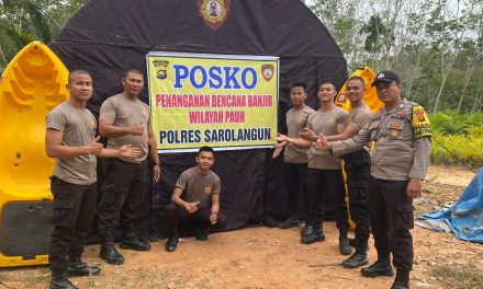 Sat Samapta Terjun Kelokasi Banjir Buat Posko Pengamanan dan Pengaduan