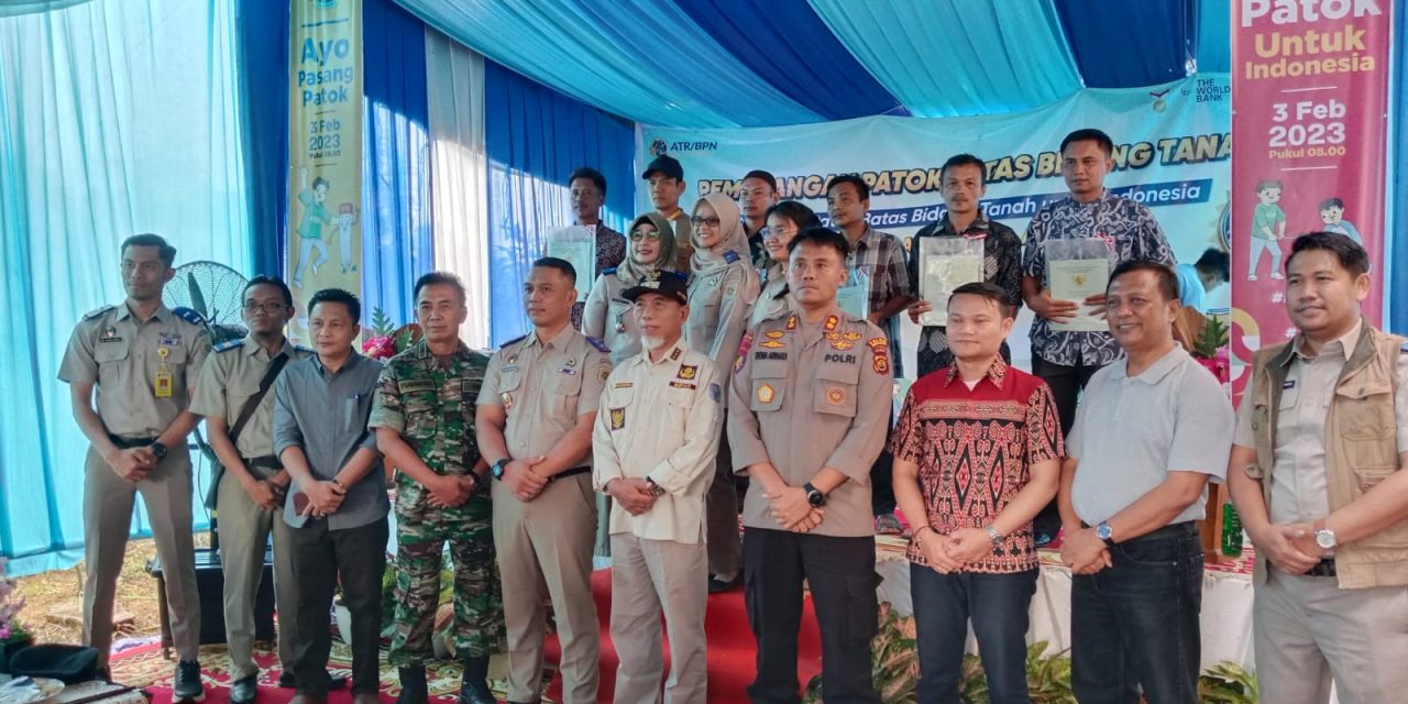 Danramil 420-09/Bangko Mayor Chb Yusneidi, Menhadiri Pemasangan Patok Bidang Tanah Thn 2023 Bersama Muspida Kabupaten Merangin