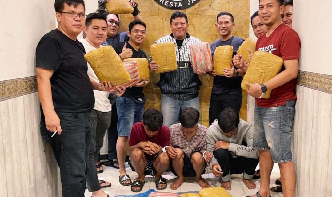 Satnarkoba Polresta Jambi Berhasil Menggagalkan Peredaran Narkotika Jenis Ganja Seberat 24,5 Kg.