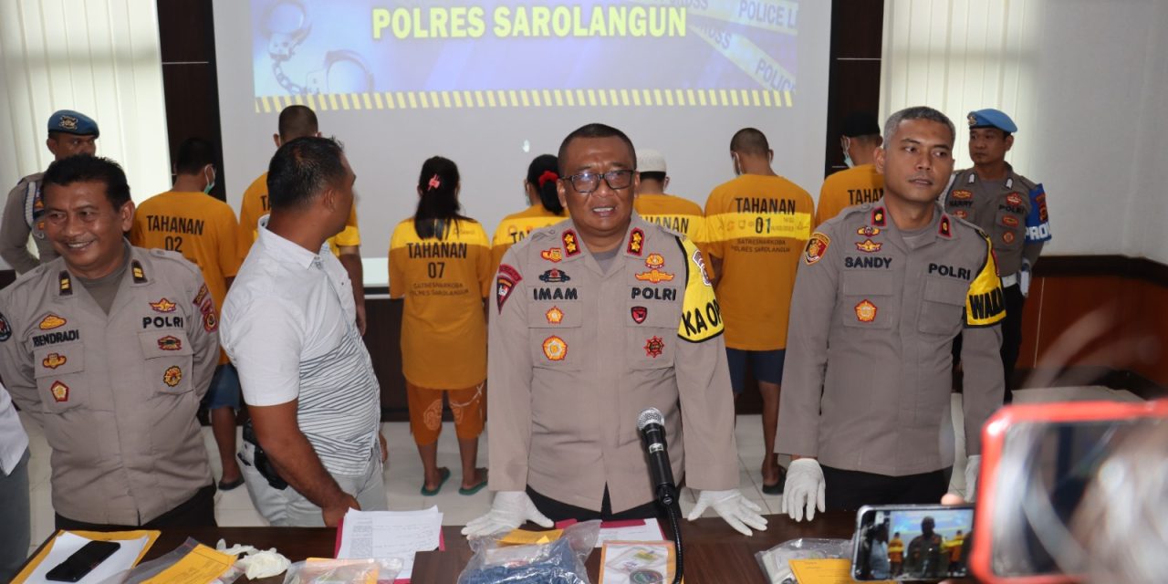 Polres Sarolangun amankan orang 18 Pelaku Penyalahgunaan Narkoba di Bulan Januari 2023