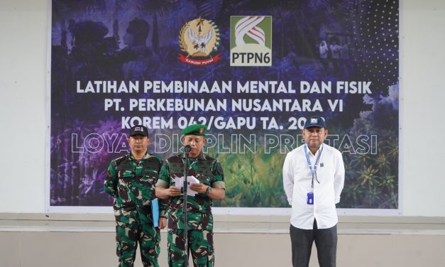 Korem 042/Gapu Gelar Pelatihan Pembinaan Mental dan Disiplin Bagi Karyawan PTPN VI Jambi