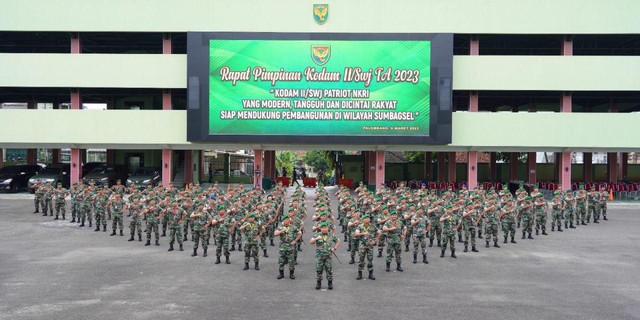 Danrem 042/Gapu Ikuti Rapim Kodam II/Swj TA 2023