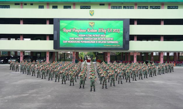 Danrem 042/Gapu Ikuti Rapim Kodam II/Swj TA 2023