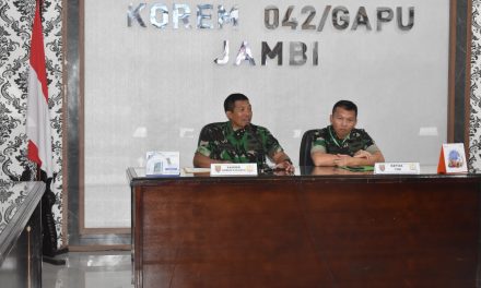 Korem 042/Gapu Terima Taklimat Awal Tim Pengawas Post Audit Itdam II/Sriwijaya