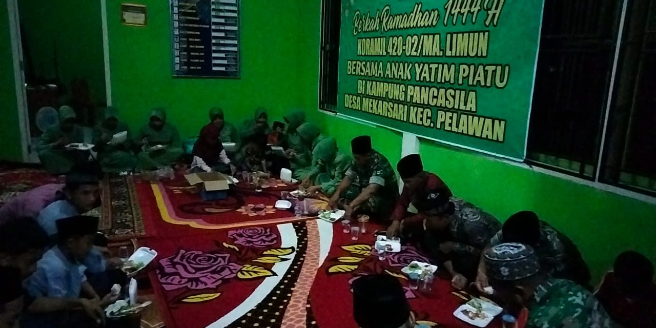 Binter Kreatif Bulan Ramadhan Koramil 02/Muara Limun Di Kampung Pancasila