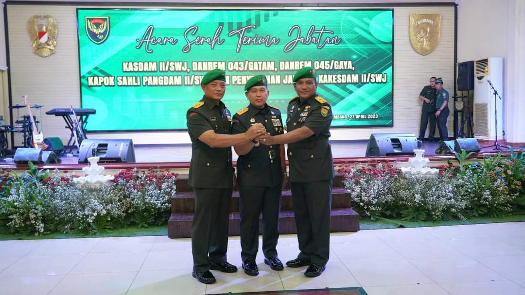 Lima Pejabat Kodam II/Sriwijaya Resmi Diserahterimakan