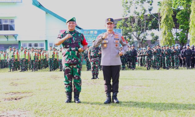 Apel Gabungan TNI dan Polri Dalam Rangka Pengamanan Kunjungan Kerja Presiden Ir. H. Joko Widodo Di Wilayah Provinsi Jambi.