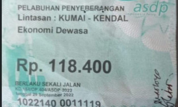 Pungli : CV.Karya Bersama Naikan Harga Tiket KMP.Kalibodri Rp.450 Ribu Di Pelabuhan Kumai – Kendal