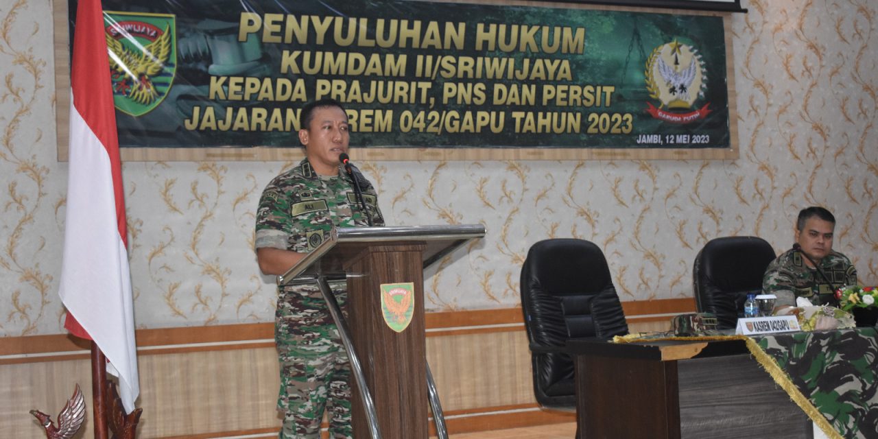 Korem 042/Gapu Gelar Penyuluhan Hukum