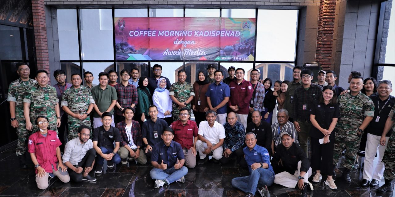 Pererat Kemitraan, Dispenad Gelar Coffee Morning Dengan Awak Media