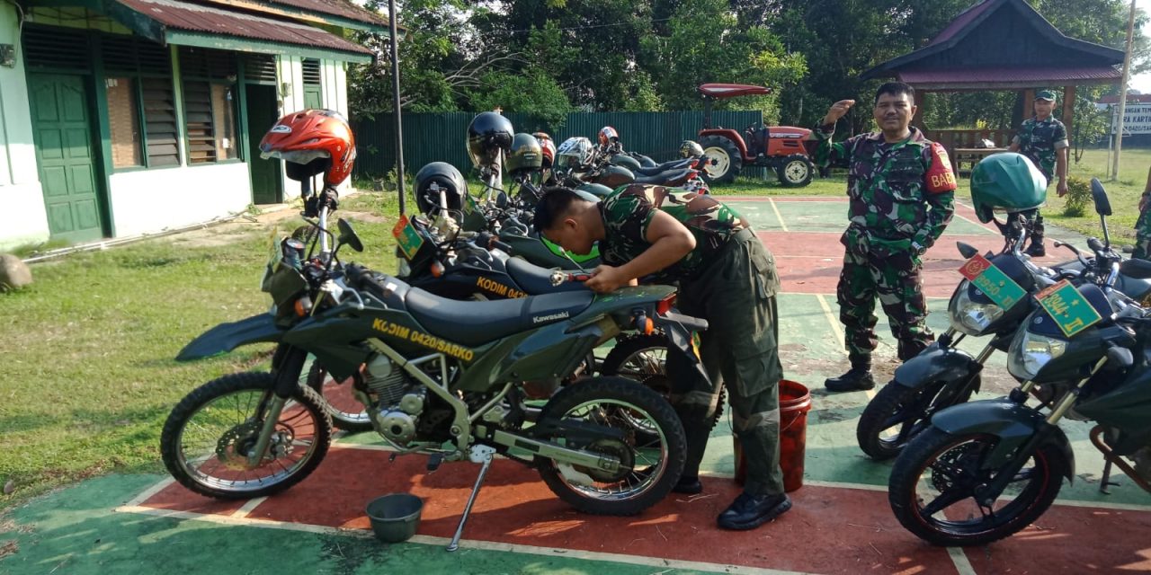 Denpal II/2 Jambi Melaksanakan Pemeliharaan Di Kodim 0420/Sarko