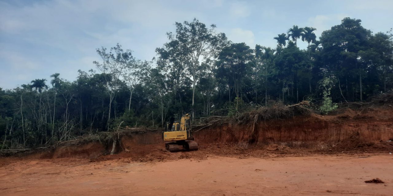 Galian Yang Dilakukan Di Daerah Perbatasan Kota Jambi Dan Muaro Jambi Diduga Tidak Berizin.