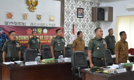 Kepala Staf Korem 042/Gapu (Kasrem) Mengikuti Rakornis TMMD Ke 117 Secara Virtual