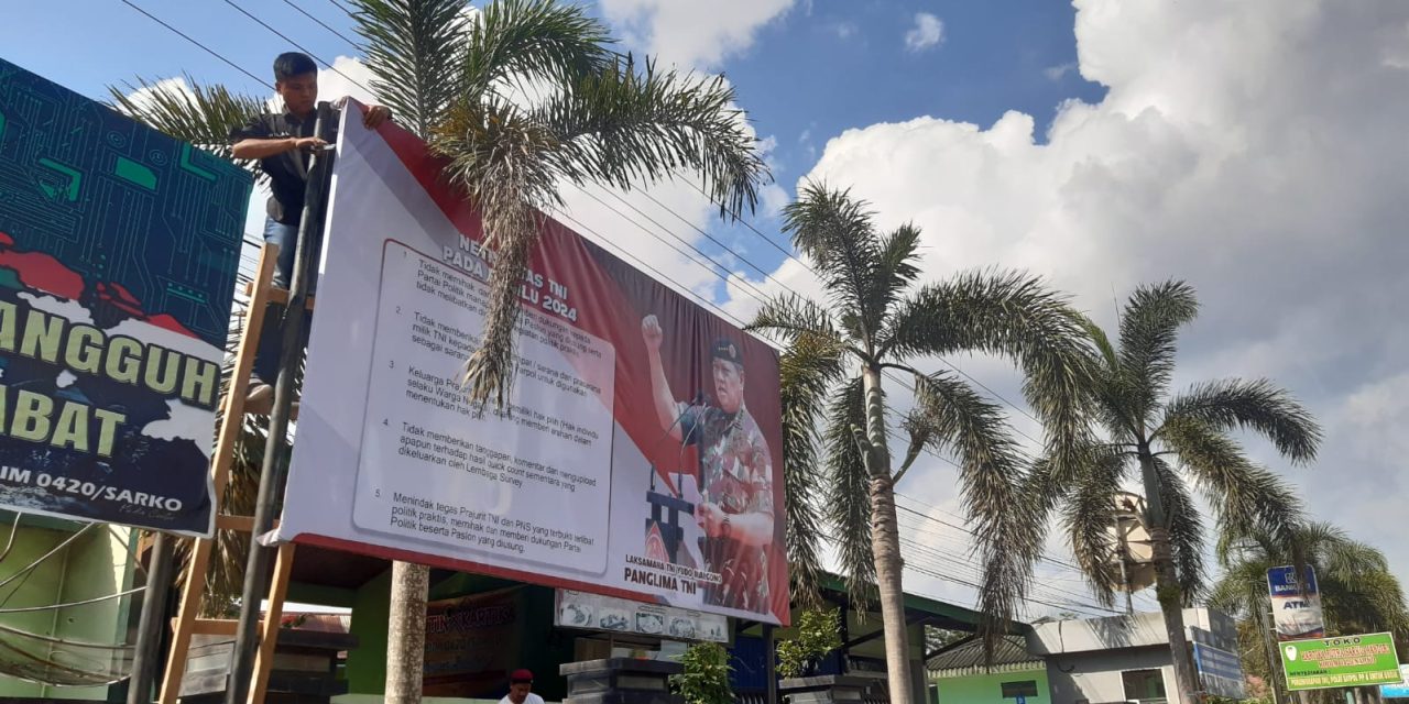 Netralitas, Kodim 0420/Sarko Pasang Himbauan Panglima TNI