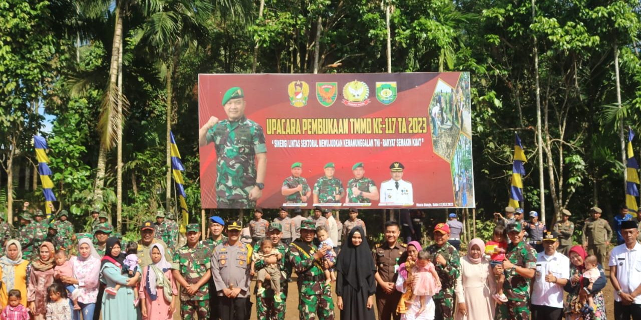 TNI Manunggal Membangun Desa (TMMD) ke-117 Kabupaten Bungo Secara Resmi Dibuka Oleh Wakil Bupati Bungo H. Syafruddin Dwi Apriyanto, S.Pd,