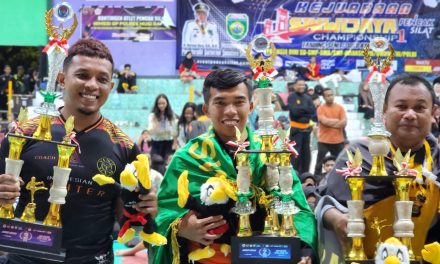 2 Prajurit Denpom II/2 mengukir prestasi pada Piala Kemenpora Kejurnas Pencak Silat Sriwijaya Champions ke-1.