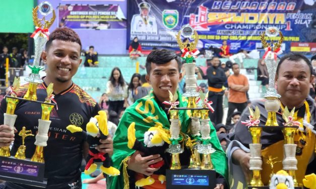 2 Prajurit Denpom II/2 mengukir prestasi pada Piala Kemenpora Kejurnas Pencak Silat Sriwijaya Champions ke-1.