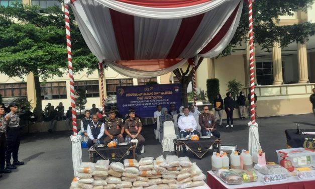 Polda Jambi Melaksanakan Pemusnahan Barang Bukti Berupa Shabu,Ganja,Dan Pil Exstacy.