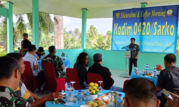 Kodim 0420/Sarko Jalin Silaturahmi Dengan Insan Pers