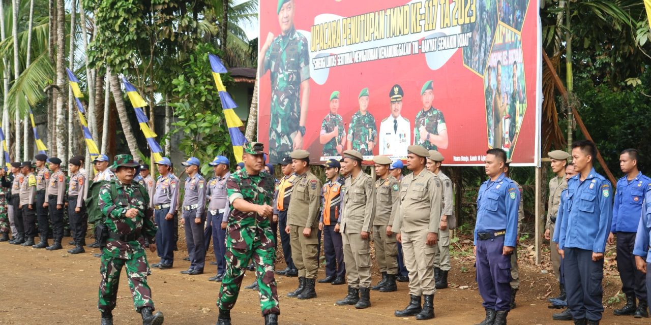 Kasrem 042/Gapu Resmi Tutup TMMD Ke-117 Kodim 0416/Bute Tahun 2023
