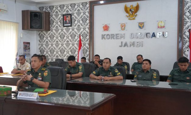 Kasipers Kasrem 042/Gapu Ikuti Sosialisasi TWP AD Secara Virtual