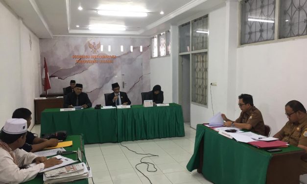 Komisi Informasi Provinsi Jambi Gelar Sidang Sengketa Informasi Pertama Dengan Ditandai Sikap Sombong Dari Pihak Termohon Yang Tidak Mau Dimediasi,Adapun Termohon Sekretaris Daerah Tanjung Jabung Timur.
