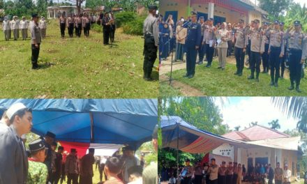 Polsek Danau Teluk Polresta Jambi Menggelar Prosesi Upacara Pemakaman Pengda Almarhum Muhammad Sa’idun