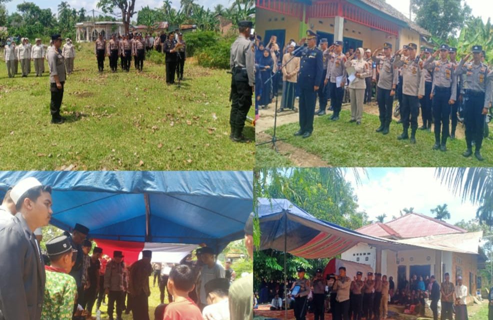 Polsek Danau Teluk Polresta Jambi Menggelar Prosesi Upacara Pemakaman Pengda Almarhum Muhammad Sa’idun