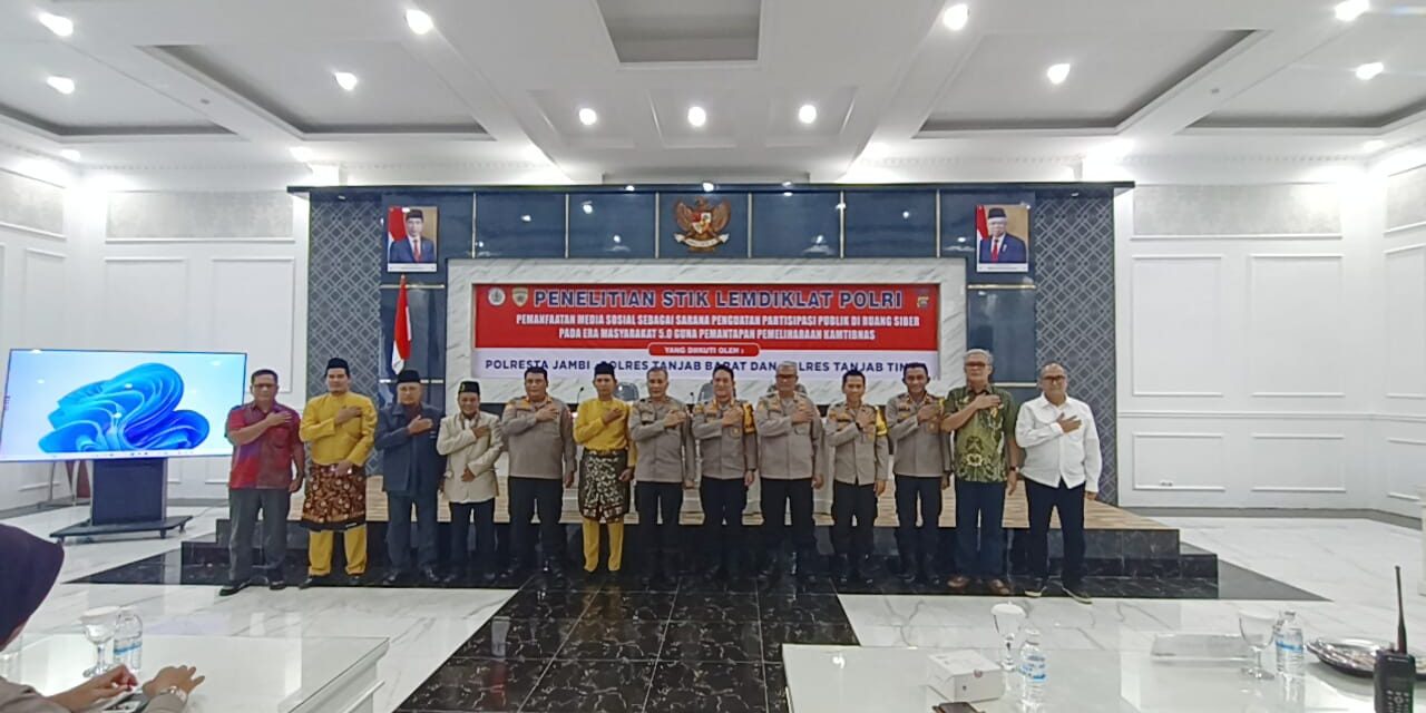 Polresta Jambi Bersama Tim Penelitian STIK Lemdiklat Polri “Pemanfaatan Media Dalam Pemantapan Pemeliharaan Kamtibmas”.