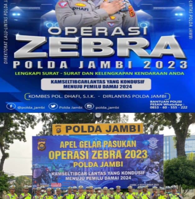 Polda Jambi Gelar Operasi Zebra, Catat Jadwal dan Point Penindakannya, Ini Kata Dirlantas Polda Jambi Kombes Pol Dhafi