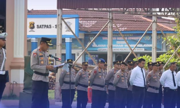 Polres Tanjab Barat Menggelar Apel Pasukan Pelaksanaan Operasi Zebra 2023