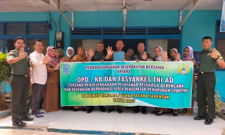 Percepat Penurunan Angka Stunting, Kodim 0420/Sarko Hadiri Penandatanganan Kerja Sama Dengan BKKBN