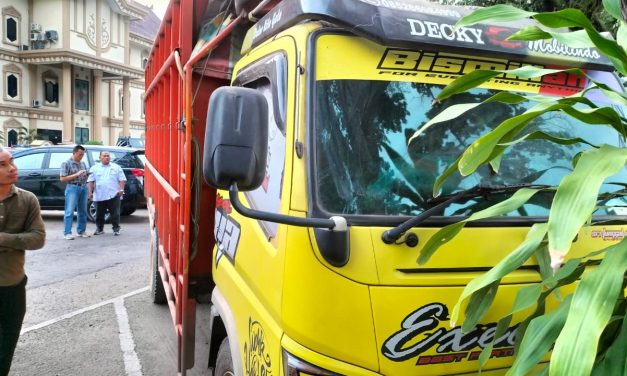 Satu Unit Truk Pengangkut Sawit Curian Diamankan Di Polda Jambi.