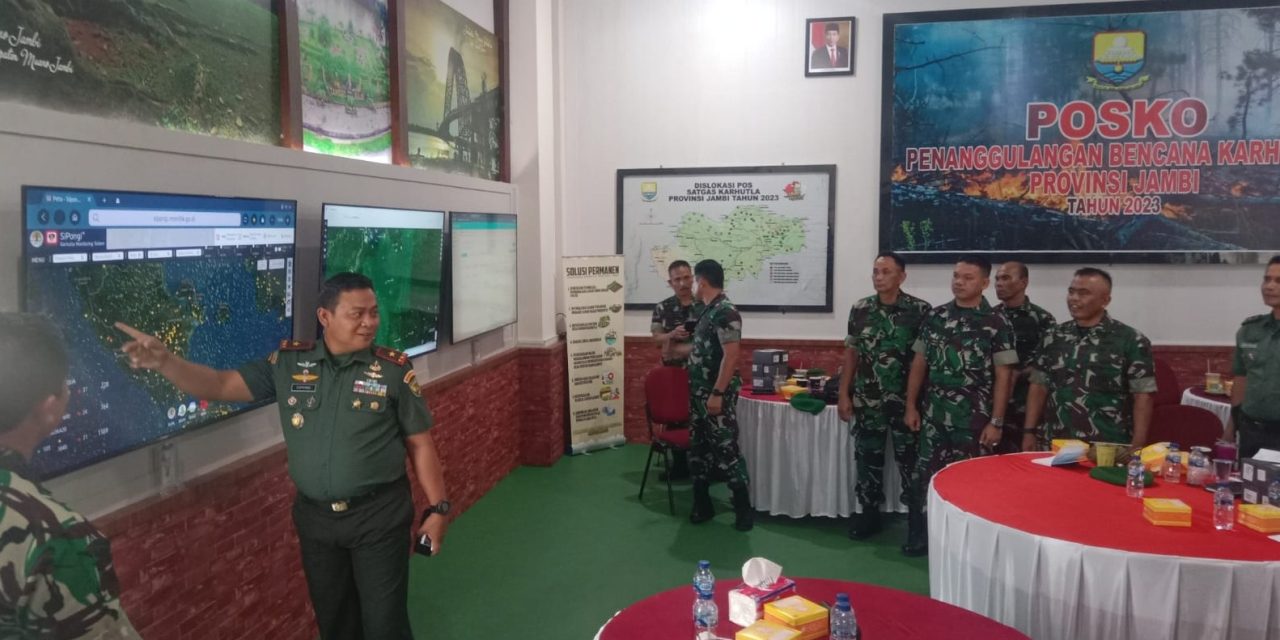 Komitmen Tangani Karhutla, Pejabat Kodim 0420/Sarko Hadiri Rapat Pengendalian