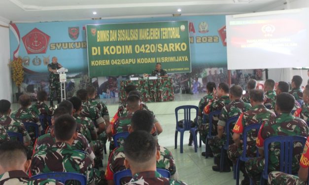 Tim Pusterad Kunjungi Kodim 0420/Sarko