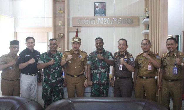 Di Hari Kedua Menjabat, Pj Bupati Merangin Jalin Silaturahmi Dengan Dandim 0420/Sarko