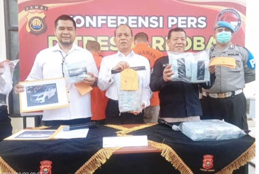 Ditresnarkoba Polda Jambi berhasil mengamankan narkoba jenis Shabu seberat 7.039 gram