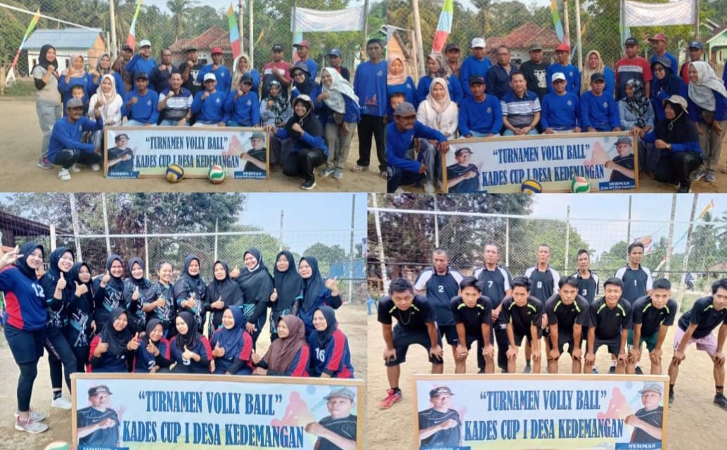 Ketua DPC Partai Demokrat Kabupaten Muaro Jambi, Asnawi Rifai,M.pd menghadiri sekaligus menyaksikan pertandingan Tournament Volley Ball Kades Cup 1 Desa kedemangan