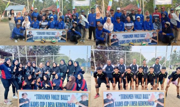 Ketua DPC Partai Demokrat Kabupaten Muaro Jambi, Asnawi Rifai,M.pd menghadiri sekaligus menyaksikan pertandingan Tournament Volley Ball Kades Cup 1 Desa kedemangan