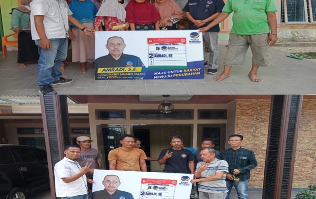 Amradi, S.E., Calon Anggota DPRD Kabupaten Muaro Jambi Dapil I kembali Ke warga desa Sekumbung bersilahturahmi