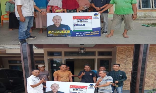 Amradi, S.E., Calon Anggota DPRD Kabupaten Muaro Jambi Dapil I kembali Ke warga desa Sekumbung bersilahturahmi